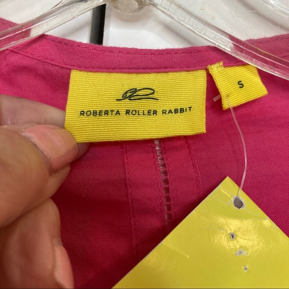 Roberta Roller Rabbit Pink Embroidered Short Sleeve Top - Picture 10 of 13